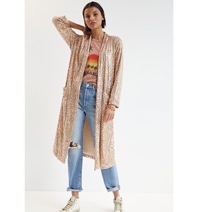 Anthropologie Sequined Duster Jacket